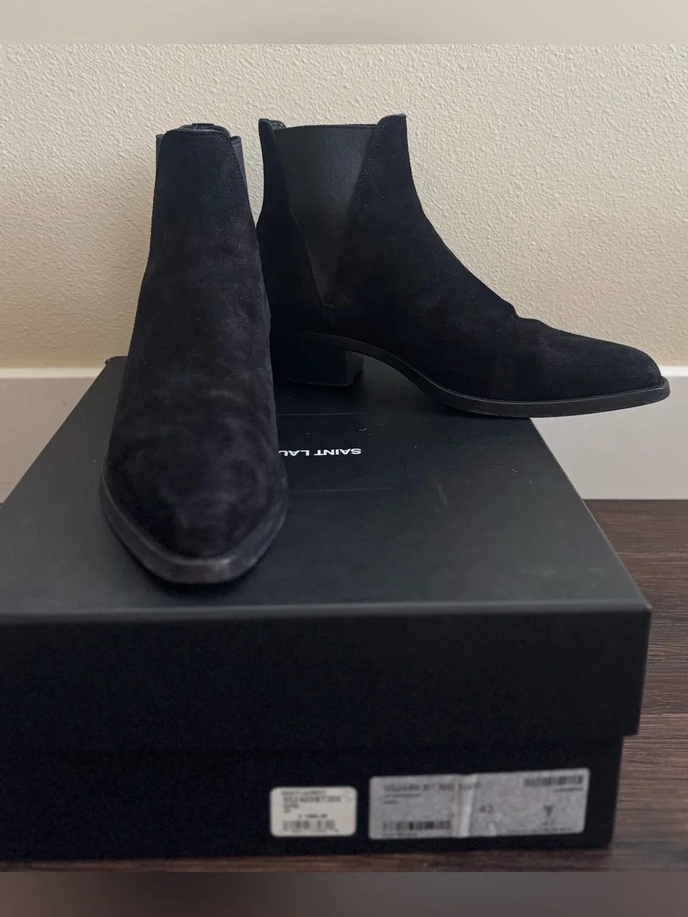 Saint Laurent mens suede boot